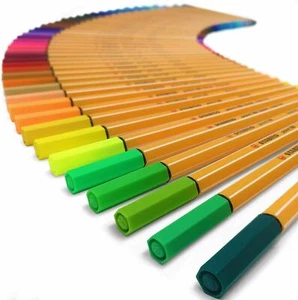 Stabilo Point 88 Fineliner Pens Asst Colours Technical Drawing Adult Colouring - Picture 1 of 51