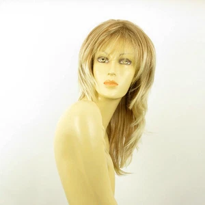 Perruque femme mi-longue blond clair cuivré méché blond clair NINON 27t613 - Picture 1 of 9