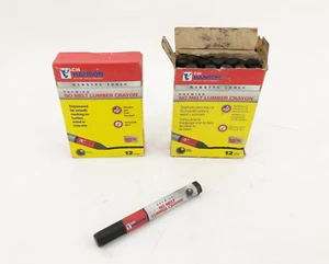 Lot of 23 New CH Hanson 10384 No-Melt Lumber Crayons Black - Picture 1 of 5