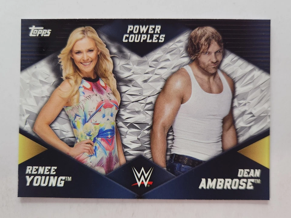 2018 Topps WWE Women's Division Power Couples #PC-4 RENEE YOUNG & DEAN AMBROSE - Image 1 of 2