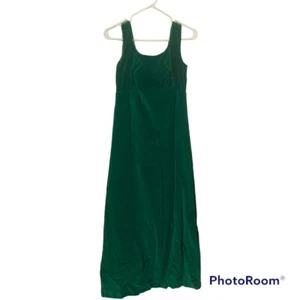 Vintage Shamrock Green Velvet Long Dress size XS Look at pictures - Picture 1 of 10