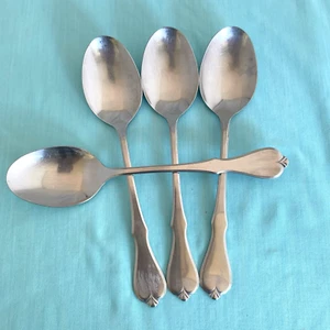 Oneida AMERICAN FREEDOM 4 Soup Spoons 6 3/4" Wm A Rogers USA - Picture 1 of 6
