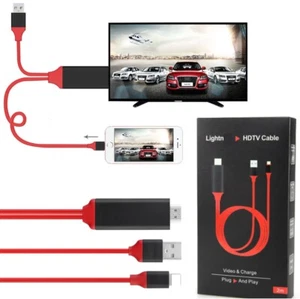 CAVO ADATTATORE VIDEO LIGHTING USB HDMI HDTV TV PER APPLE IPHONE 8 7 6 iPAD iOs - Imagen 1 de 5