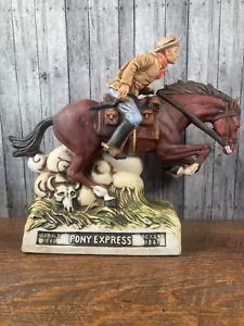 Vintage Pony Express McCormick Distilling Company Porcelain Decanter Japan - Picture 1 of 12