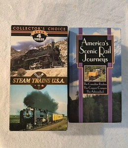 Collector's Choice Steam Trains USA & America's Scenic Rail Journeys 7 VHS Tapes - Picture 1 of 14