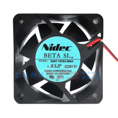 NIDEC D06T-12PS2A 6025 12V 0.25A double ball high air volume cooling fan - Image 1 of 2