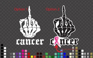 Fck Cancer Sticker F#ck Ribbon Decal Awareness Survivor Breast Hope Car Laptop - Picture 1 of 1