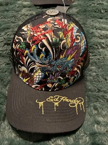 Ed Hardy Unisex Bling Dragon Adjustable Hat - Picture 1 of 6
