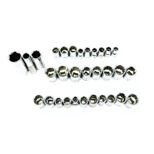 31 Pcs Westward 3/8 in Drive SAE and Metric 6 Pt 12 Pt Mixed Socket Set - Picture 1 of 14
