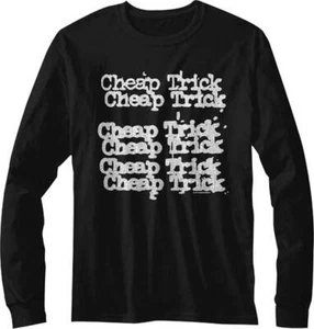 Cheap Trick Band Name Logo Repeat Men's Long Sleeve T Shirt Music Tour Merch - Picture 1 of 3