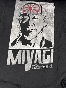 2014 Miyagi The Karate Kid Size Large Mens Black 100% Cotton T-Shirt - Picture 1 of 2