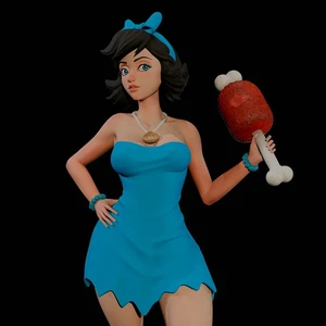 Betty Rubble NSFW - The Flintstones 25cm figure/stateu,3d printed,Painted - Picture 1 of 4