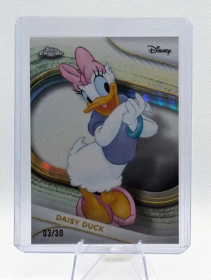 2025 Disney Topps Chrome Daisy Duck #40 White Refractor 03/30 - Image 1 of 2