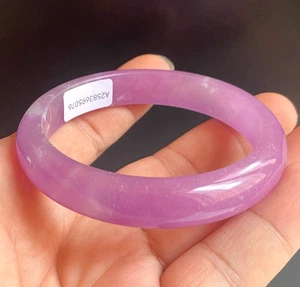 Zertifizierter Lavendel Lila 60 mm Naturqualität Burma A Jadeit Armreif 5076 - Bild 1 von 7