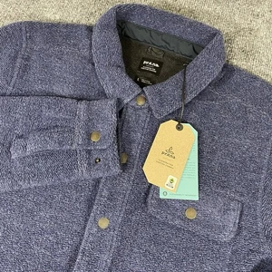 Prana IncrediWool Overshirt Shacket Stormy Night Heather Herren Large Slim Fit Neu - Bild 1 von 13