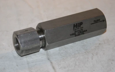 HiP 20-41LF6, 316ss, Ball Check Valve, Medium Pressure 20,000 psi, 3/8 OD Tubing - Image 1 of 4