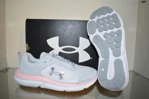 Under Armour Grade School Assert 10 Niños Zapatos para Correr 3026189 102 Gris/Rosa - Imagen 1 de 3