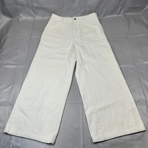 SHEIN Ivory Cream High Rise Wide Leg Trouser Dress Pants Women’s Size Small NEW - Picture 1 of 8