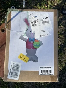 BZB Goods Jumbo Coniglietto Gonfiabile Alta 8 Piedi Buona Pasqua Coniglio con Uovo Pre... - Foto 1 di 3