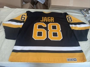 Jaromir Jagr Vintage Pittsburgh Penguins Ccm Jersey Black Mens XXl Mic Clean Nhl - Picture 1 of 8