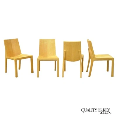 Vintage Postmodern Dakota Jackson Maple "Library" Dining Side Chairs - Set of 4 - Image 1 of 4