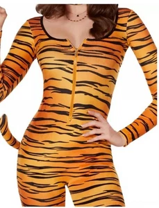 Geist Halloween Tiger Katze Anzug Damen M Kostüm mit Schwanz weich & samtig - Bild 1 von 6