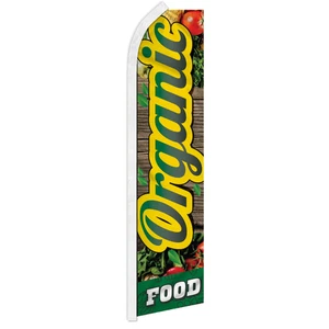10 x ORGANIC FOOD advertising super flag swooper banner business sign produce gr - Picture 1 of 10