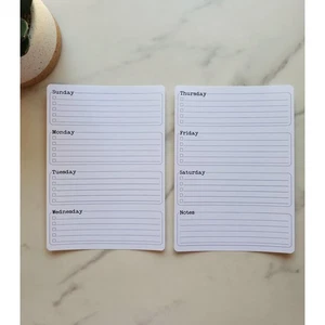 Weekly Two Page Undated Checklist Planner Stickers - Picture 1 of 6