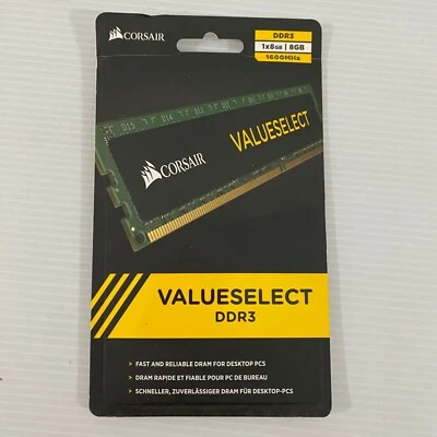 Corsair DDR3 8GB 1600MHz Desktop Memory PC3-12800 DIMM RAM - Image 1 of 3