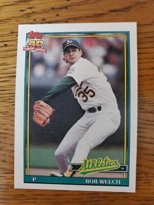 1991 O-Pee-Chee Base Bob Welch 50 - Image 1 of 2