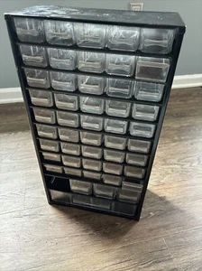 Vintage 50 Drawer Metal Storage Cabinet Organizer Flambeau - R404 - Picture 1 of 6