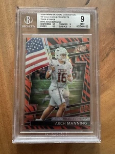 2024 The National VIP Gold Packs Arch Manning Tiger Stripe SSP BGS 9 - Picture 1 of 2