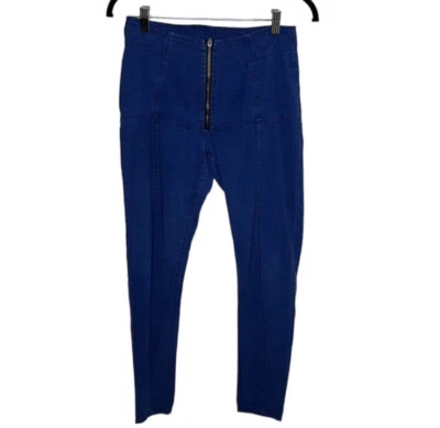 Prairie Underground Blue Denim Girdle Front Zipper Pants Sz S PULLING - Image 1 of 4