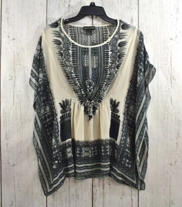 Women's Crown of Heart's Cover Up Bohemian Dolman Sleeve SMALL Multicolor - Picture 1 of 10