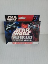 Cartamundi Star Wars Heroes and Villains Vehicles Two Decks of Playing Cards 