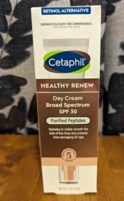 CETAPHIL HEALTHY RENEW SPF 30 DAY CREAM PURIFIED PEPTIDES 1.7 OZ NEW EXP. 2/25 - Imagem 1 de 4