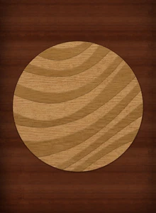 Yellow Transitional Hand Hooked Swirls Stripes Lines Area Rug Abstract DV12 - Picture 1 of 12