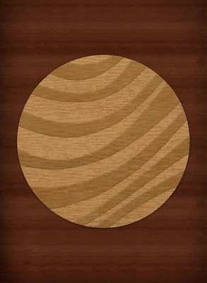 Yellow Transitional Hand Hooked Swirls Stripes Lines Area Rug Abstract DV12 - Image 1 of 2