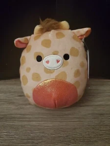 Squishmallow 5" Zuni Giraffe Valentine's Day Plush with Tag Glitter Heart Nose - Picture 1 of 5