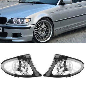 Rechts +Links Blinker Chrom Klarglas passend für BMW E46 Limousine Touring 01-05 - Afbeelding 1 van 11
