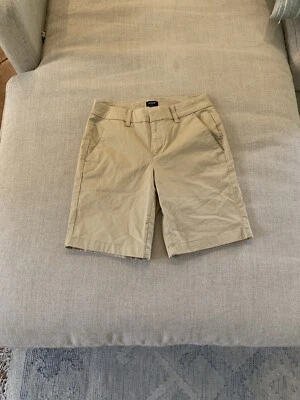 J. Bermudas chinas cortas Crew Factory Frankie 9" entrepierna para mujer talla 0 #AL569 Foto 1 de 4
