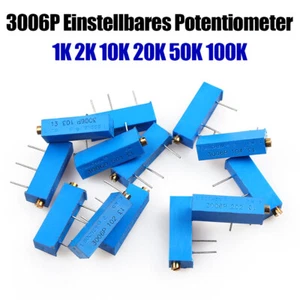 3006P Präzisions-Mehrgang-Potentiometer, einstellbar 1K 2K 10K 20K 50K 100K Ohm - Picture 1 of 14