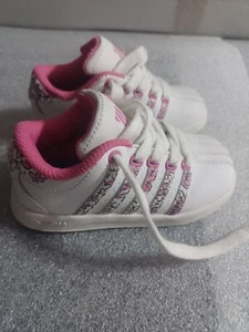 K-Swiss Baby Shoes Pink & White Size 7 - Picture 1 of 13