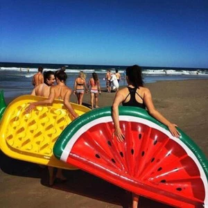 Inflatable Pineapple Watermelon Pizza Water Lounger For Pool Party And Beach Toy - Picture 1 of 10