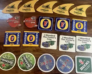 Bierdeckel 20 gebrauchte Untersetzer - Landshark, Fosters, Heineken - gut - Bild 1 von 9