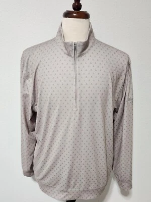 Pulôver de golfe Donald Ross 1/4 zíper masculino tamanho médio - Imagem 1 de 4