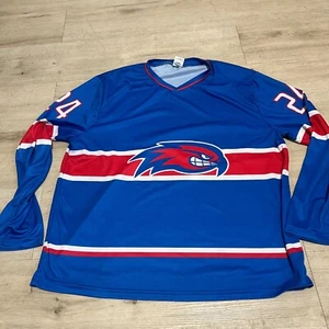 Umass Lowell Riverhawks Blue Hockey Jersey Sz L Mens NCAA Massachusetts - Picture 1 of 7