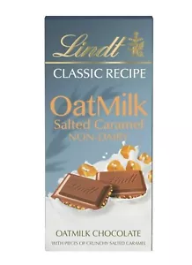🔘 Lindt Lindor Classic Recipe Oatmilk Non Dairy Carmel Salt Chocolate Bar 3.5oz - Picture 1 of 2