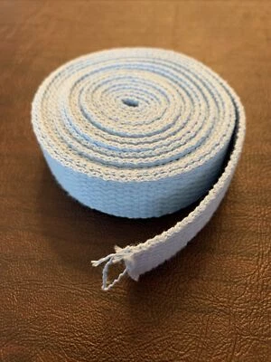 "Correas de algodón azul claro 3 yardas 3"" nuevas de 1"" de ancho" Foto 1 de 4