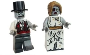 mof010 mof011 Lego Monster Fighters 9465 - Zombie Bride Groom Minifigures - New - Picture 1 of 1